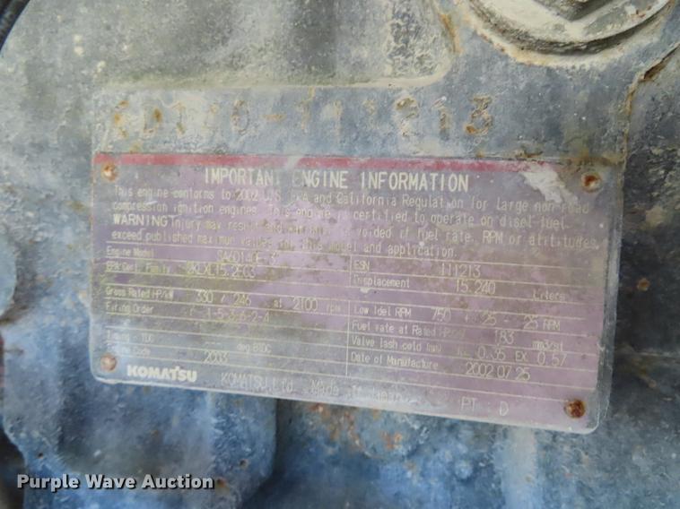 image for item DE3476 2003 Komatsu WA500-3Lk wheel loader