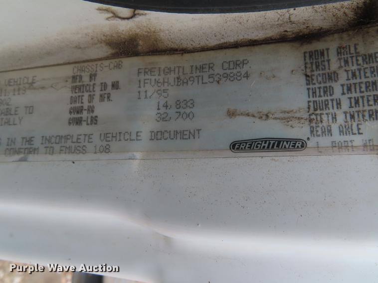 image for item DE3509 1996 Freightliner FL70 tank truck