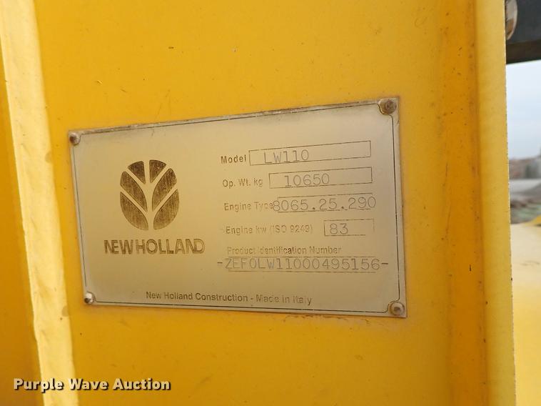 image for item DF1113 2001 New Holland LW110 wheel loader