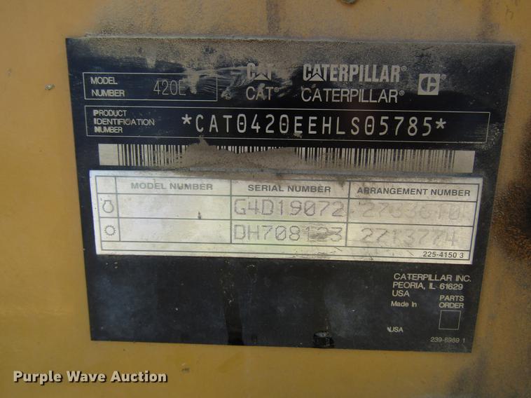 image for item DF7961 2008 Caterpillar 420E backhoe