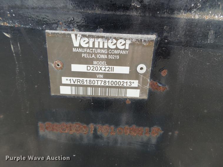 image for item FM9331 2008 Vermeer D20X22 Series II directional boring unit