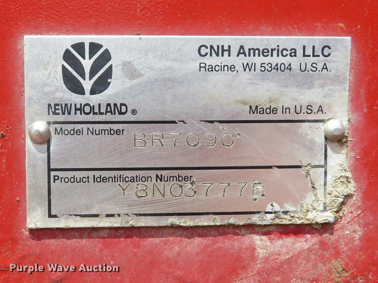 image for item DE8054 2008 New Holland BR7090 round baler