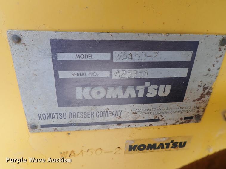 image for item FH9925 1993 Komatsu WA450-2 wheel loader