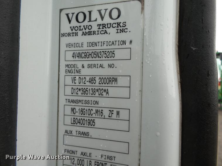 image for item CD9614 2005 Volvo VN semi truck