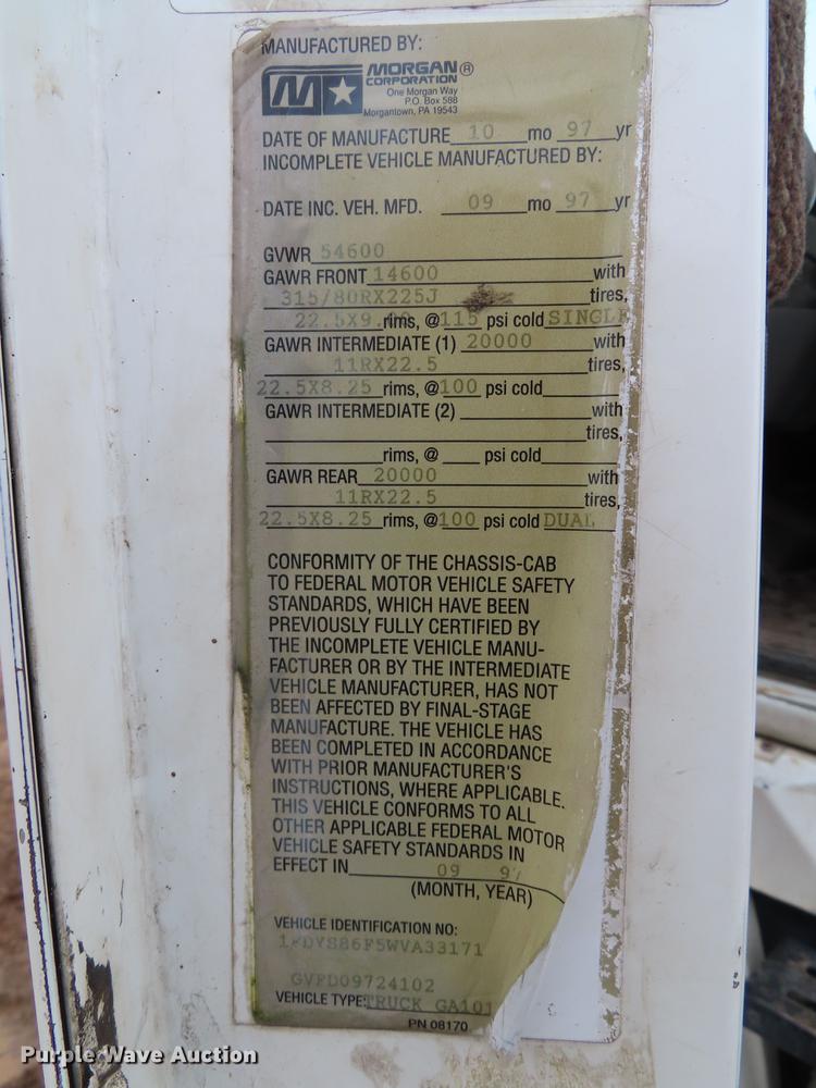 image for item DE3508 1998 Ford LT8513 Louisville 113 semi truck