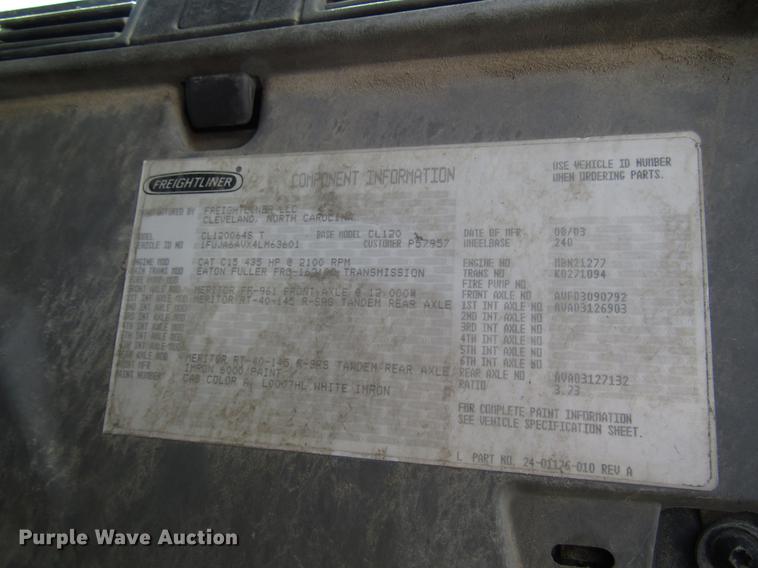 image for item DF8072 2004 Freightliner Columbia semi truck