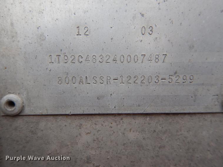 image for item DG5785 2003 Corn Husker 800 double hopper bottom grain trailer