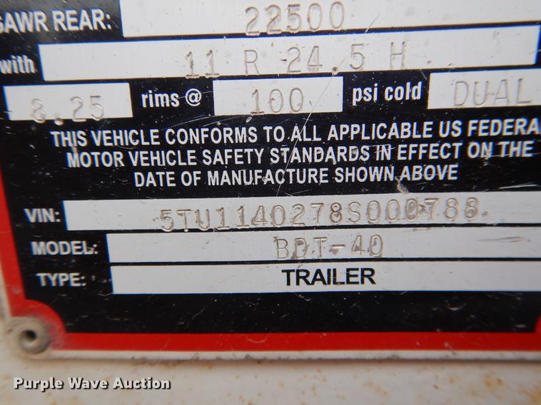 image for item DG5786 2008 CTS BDT-40 bottom dump trailer