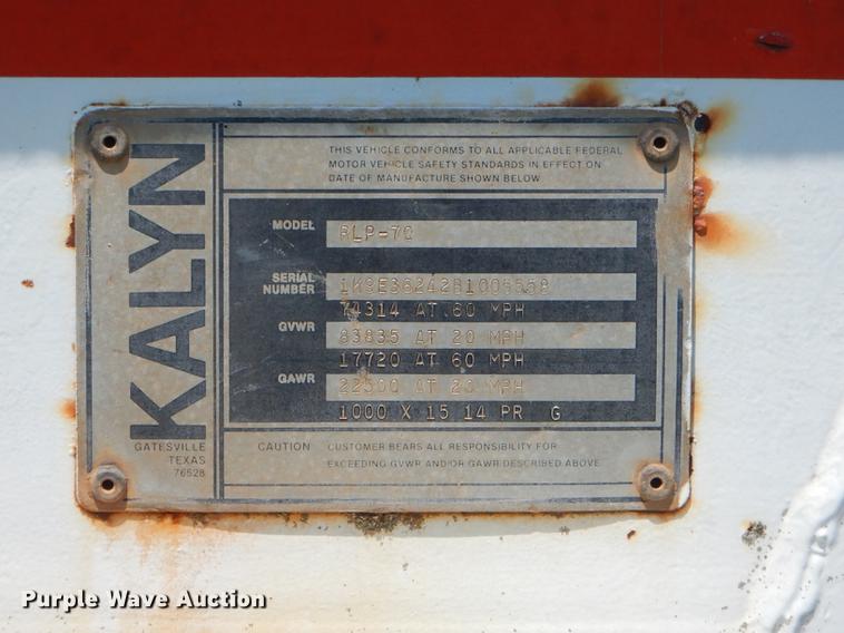 image for item FH9417 1982 Kayln RLP70 drop deck equipment trailer