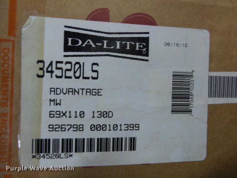 image for item CD9625 DA-Lite 34520LS powered A/V screen receptacle