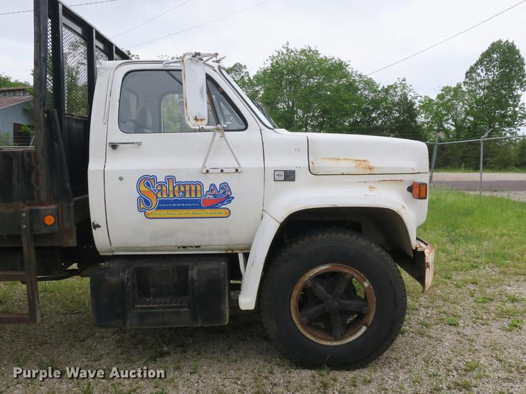 image for item DB8772 1984 Chevrolet C70 flat dump bed truck