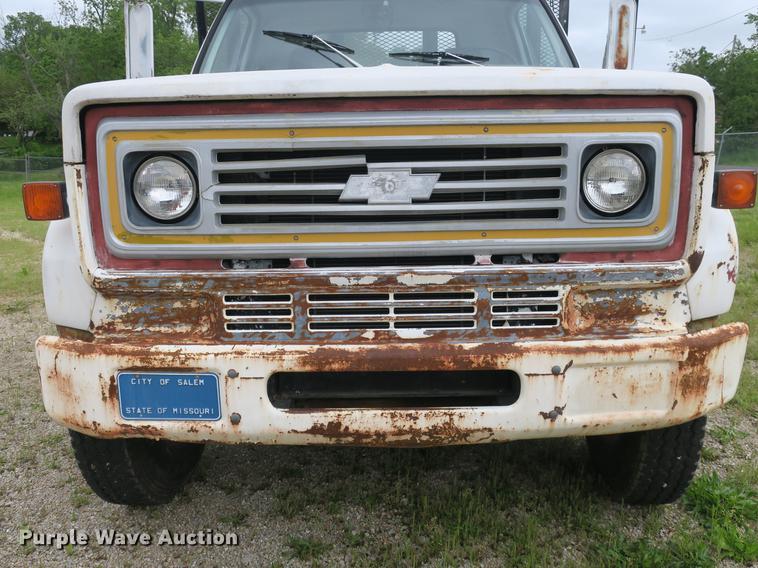 image for item DB8772 1984 Chevrolet C70 flat dump bed truck