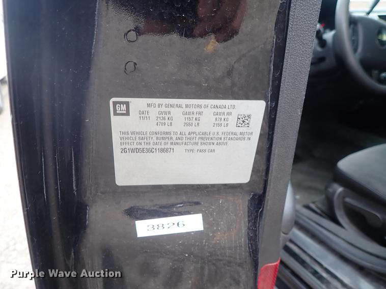 image for item DC1372 2012 Chevrolet Impala Police Cruiser