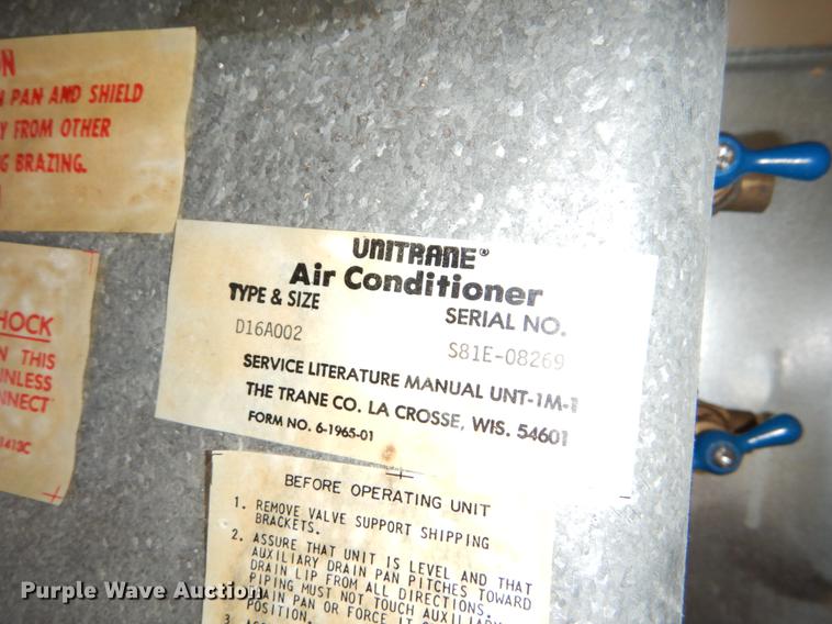 image for item DE1250 (21) Trane D16A002 air conditioners