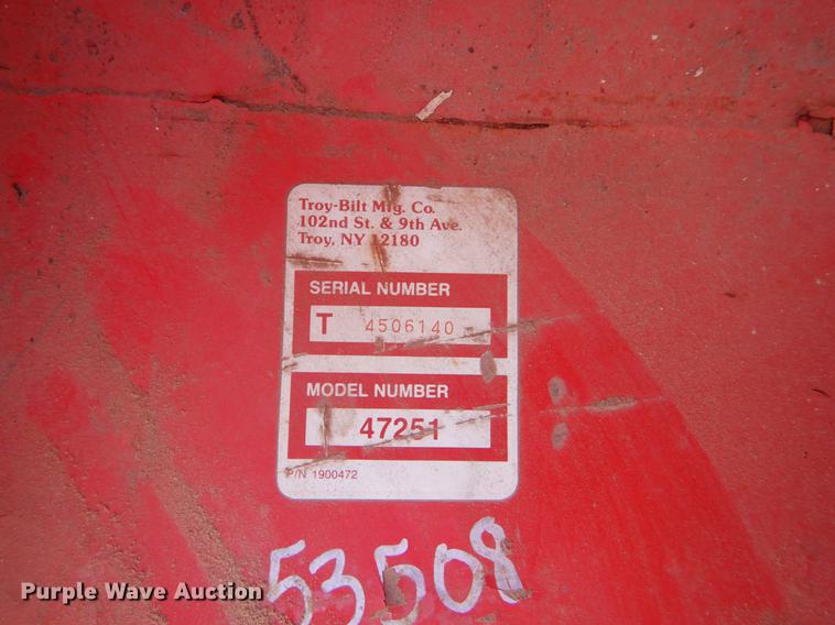 image for item DE1261 Troy-Bilt Super Tomahawk 47251 wood chipper