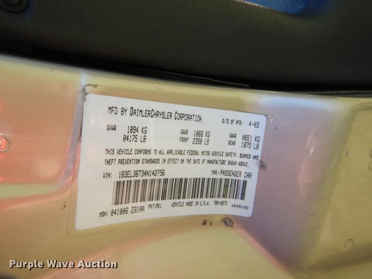 image for item DE1264 2004 Dodge Stratus SE