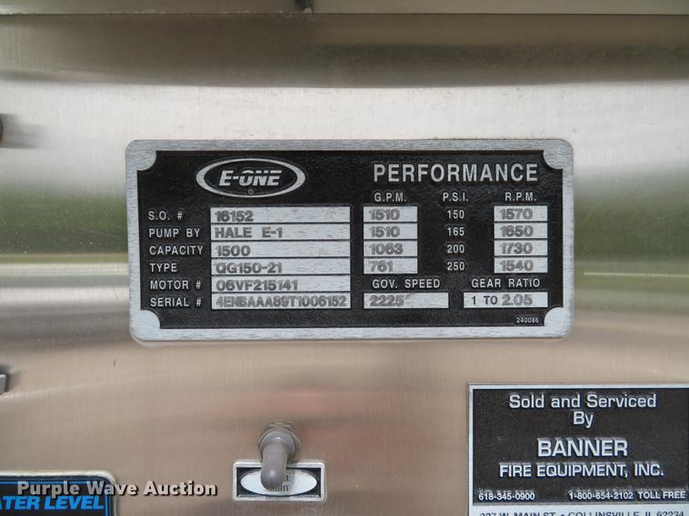 image for item DE8040 1996 Emergency One fire truck