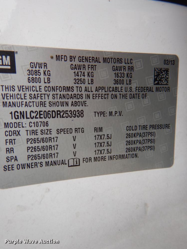 image for item DE8317 2013 Chevrolet Tahoe Police SUV