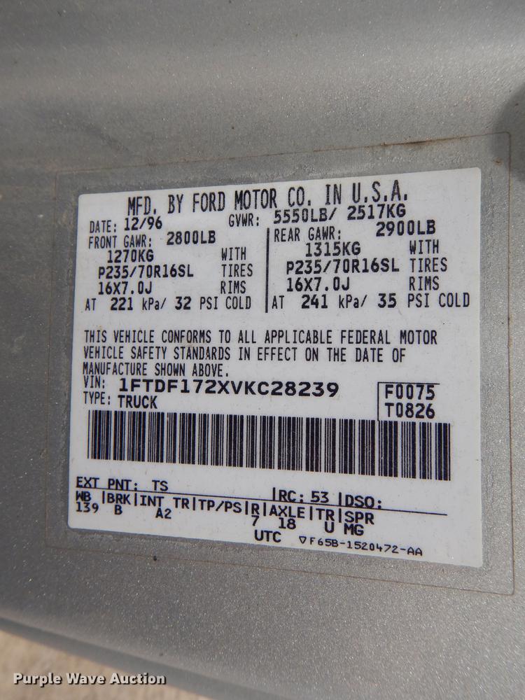 image for item DE8405 1997 Ford F150 pickup truck