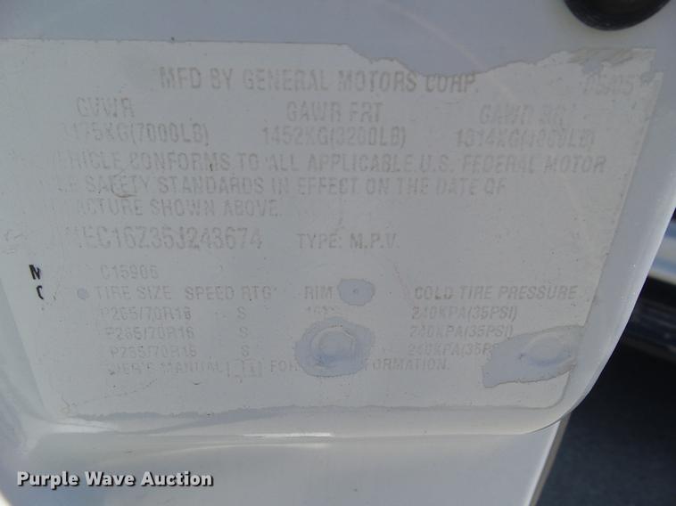 image for item DF0769 2005 Chevrolet Suburban 1500 SUV