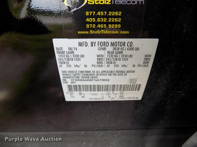 image for item DF4447 2015 Ford Explorer Police Interceptor SUV