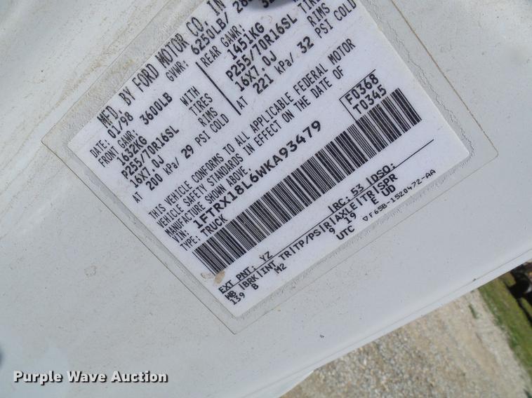 image for item DF7308 1998 Ford F150 SuperCab pickup truck