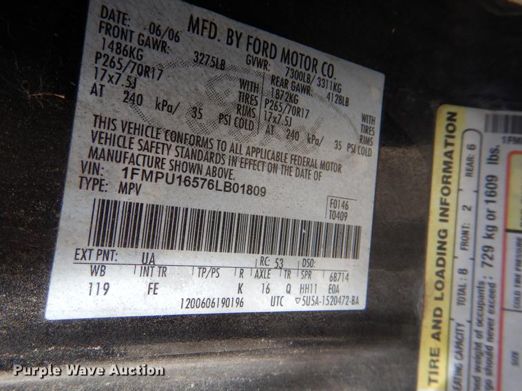 image for item DG1070 2006 Ford Expedition XLT SUV