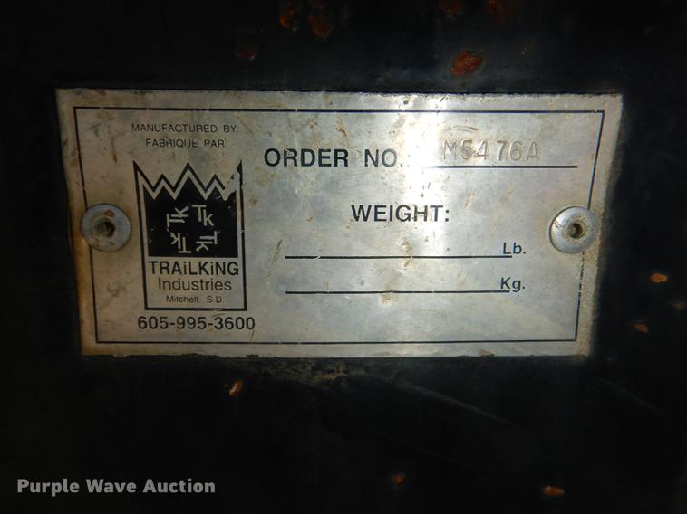 image for item DG1091 1994 Trail King drop deck equipment trailer