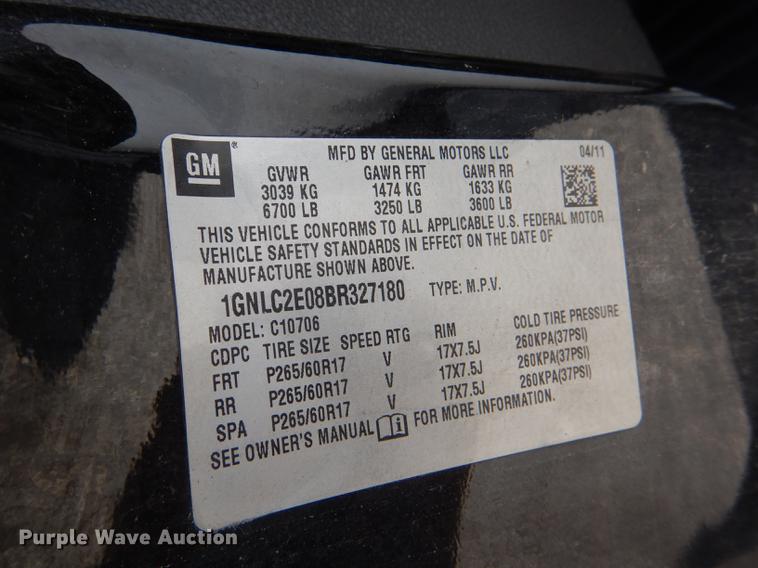 image for item DG1099 2011 Chevrolet Tahoe Police SUV