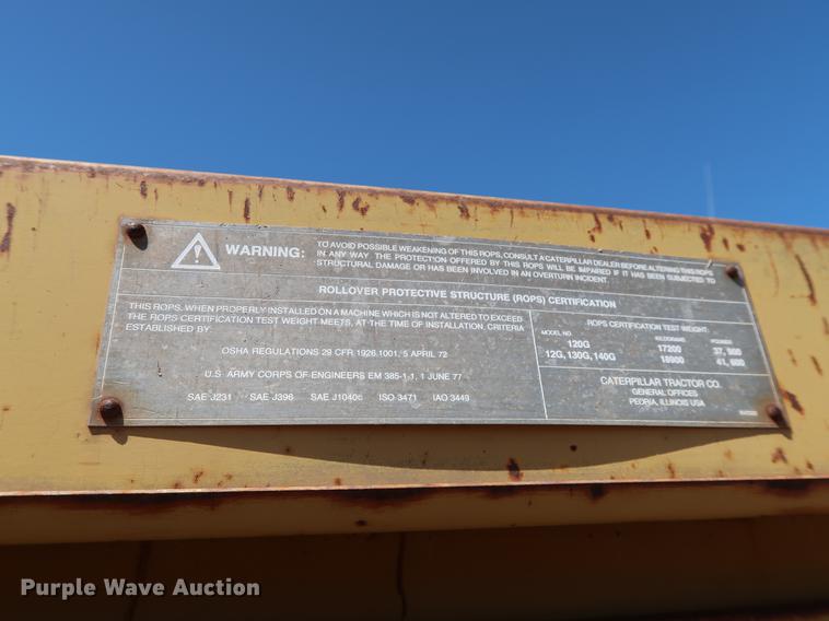 image for item DG3466 1984 Caterpillar 140G motor grader