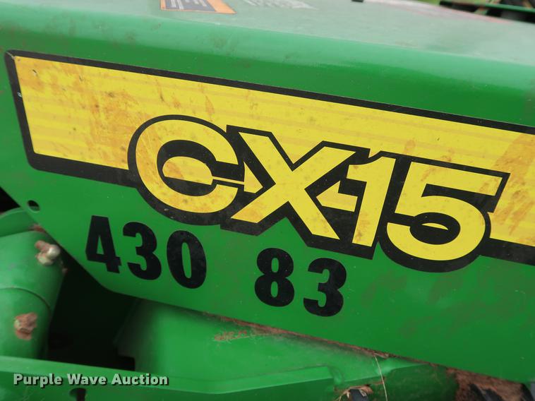 image for item DG3478 2015 John Deere CX15 batwing rotary mower