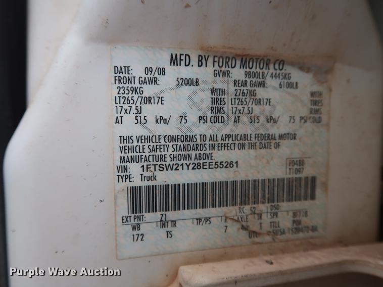 image for item DG3482 2008 Ford F250 Super Duty XL Crew Cab pickup truck