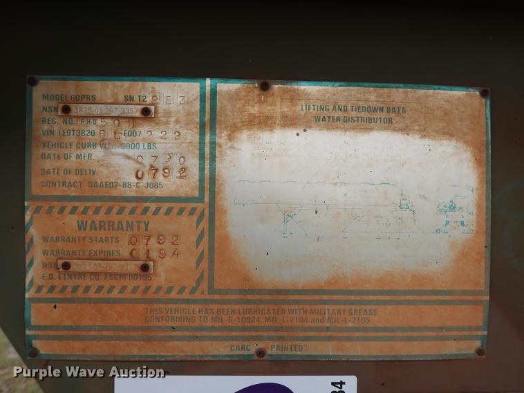 image for item DG3484 1990 Etnyre 60PRS tank trailer