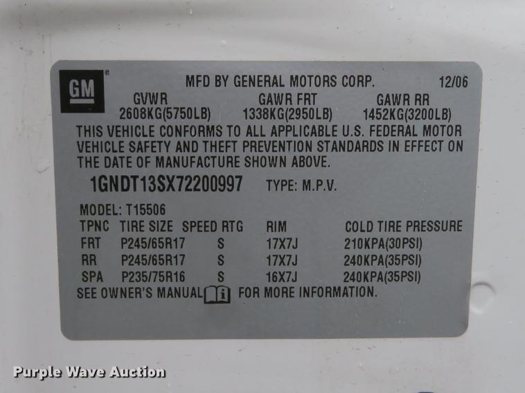 image for item DG3979 2007 Chevrolet TrailBlazer LS SUV