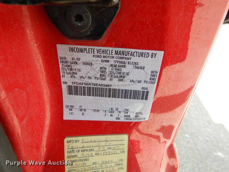 image for item DY9833 2008 Ford F550 Super Duty dump truck