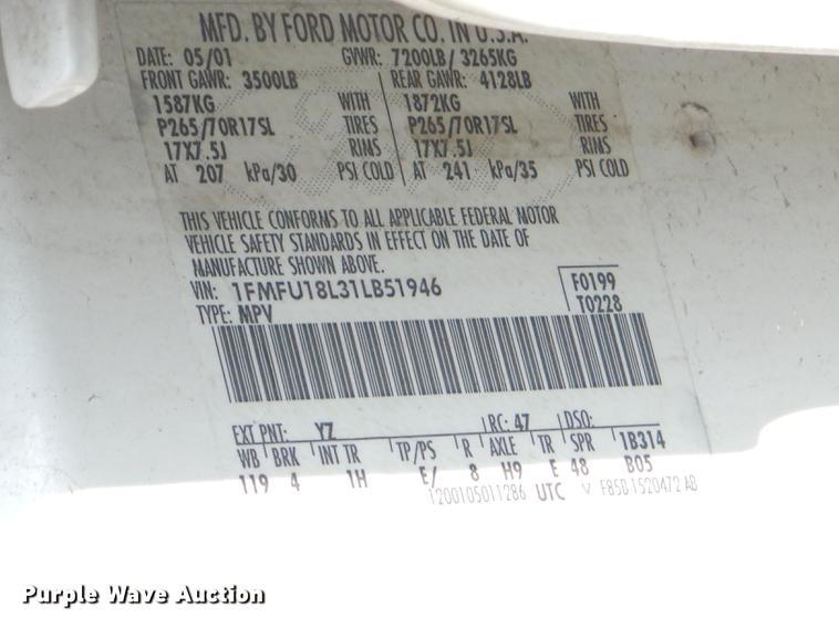 image for item ED9262 2001 Ford Expedition SUV