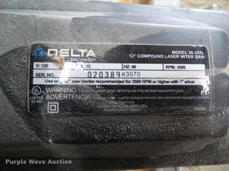 image for item EM9177 Delta 36-255L compound miter saw