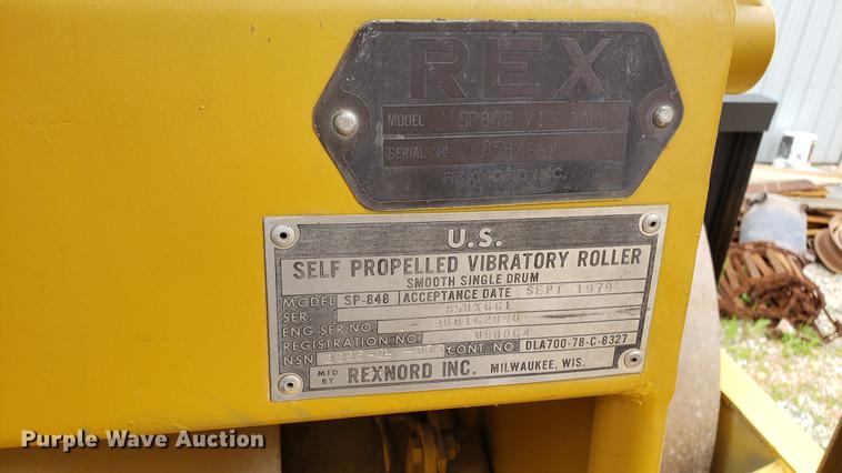 image for item EN9997 Rex SP848 single drum vibratory roller