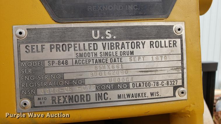 image for item EN9997 Rex SP848 single drum vibratory roller