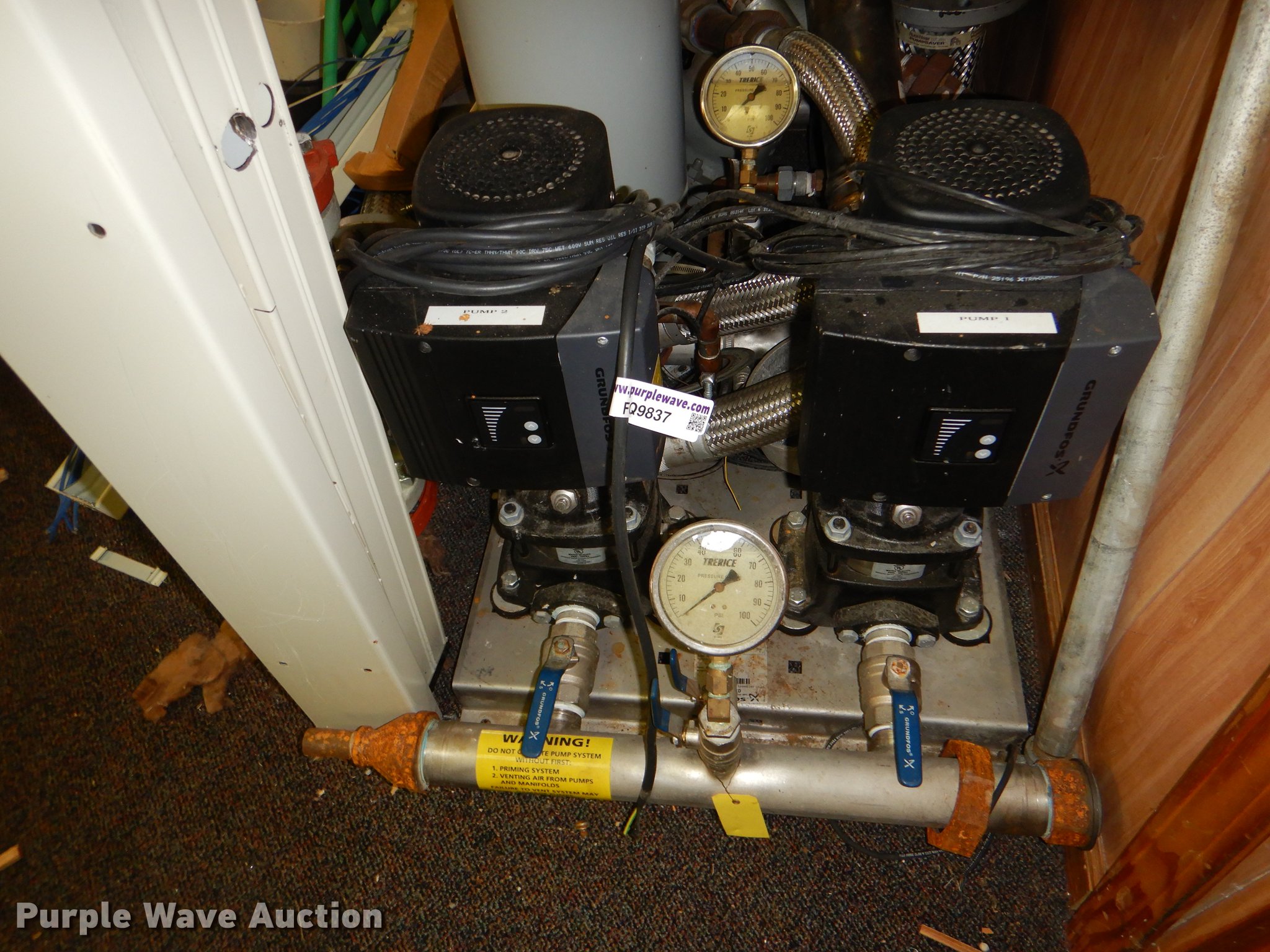 (2) Grundfos pumps in Kansas City, KS Item FQ9837 sold Purple Wave