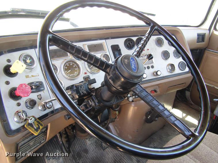 image for item DB4944 1995 Ford L9000 truck with Big John tree transplanter