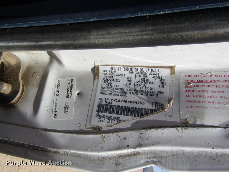 image for item DB4947 1994 Ford F150 SuperCab pickup truck