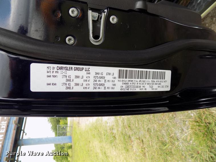 image for item DB9643 2012 Dodge Ram 1500 Quad Cab pickup truck