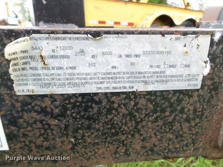 image for item DC4572 2015 McElrath 512LE pipe trailer