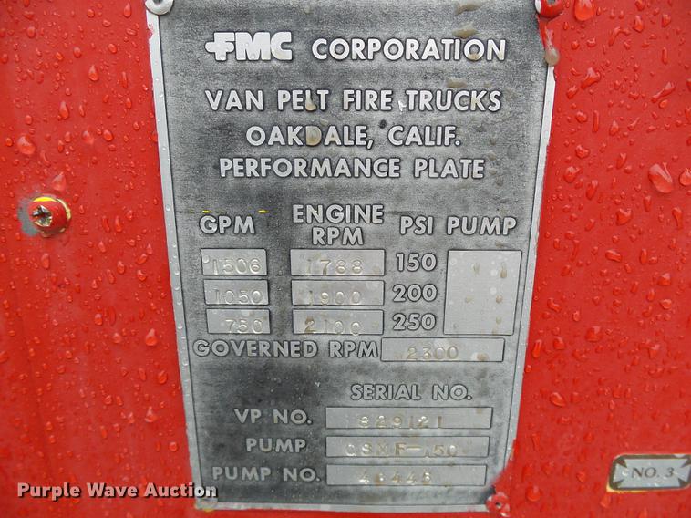 image for item DC5174 1981 Oshkosh A-1844-1 ladder fire truck