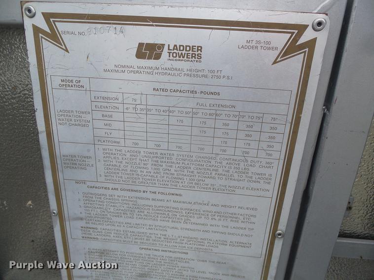 image for item DC5174 1981 Oshkosh A-1844-1 ladder fire truck