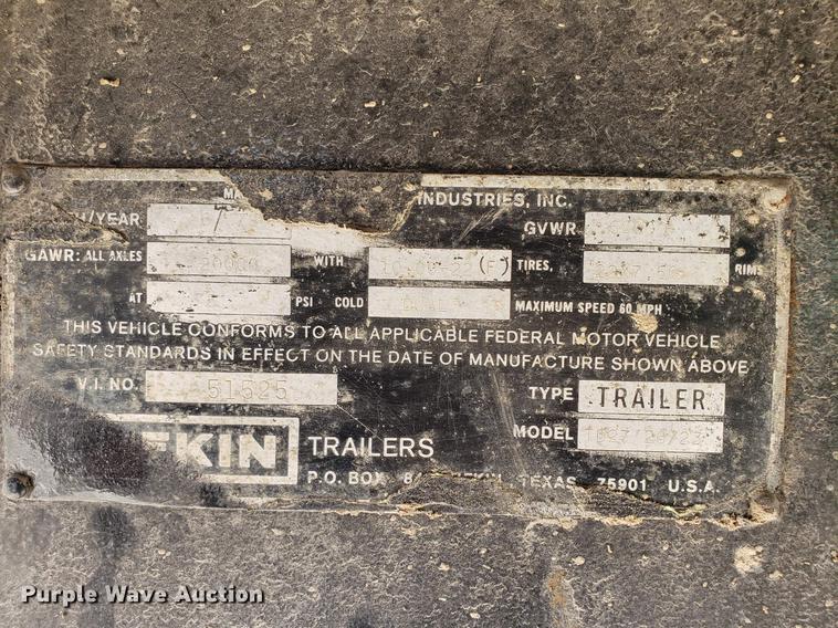 image for item DD3013 1978 Lufkin end dump trailer