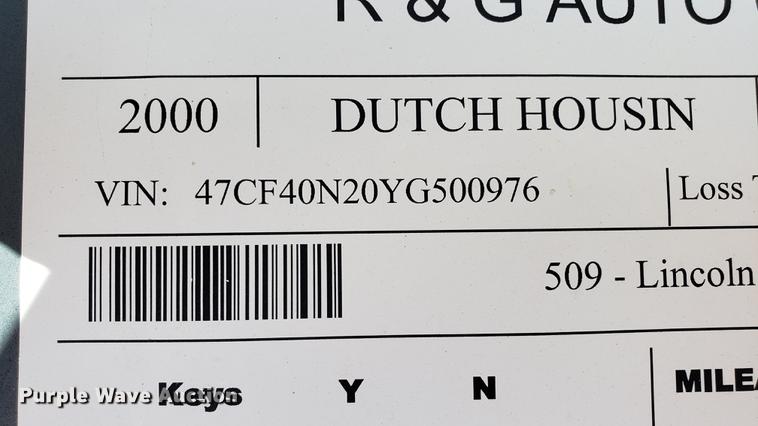 image for item DD4761 2000 Dutchman camper