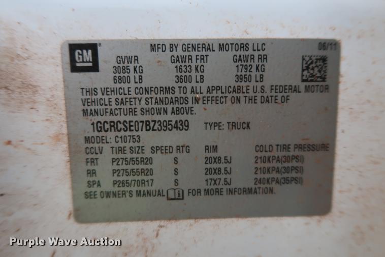 image for item DD5336 2011 Chevrolet Silverado 1500 LT Ext. Cab pickup truck