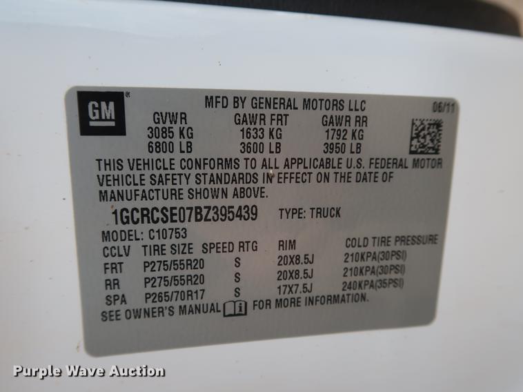 image for item DD5336 2011 Chevrolet Silverado 1500 LT Ext. Cab pickup truck